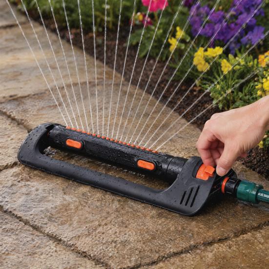 Zwenksproeier met Verzwaarde Voet, Verstelbare Hoek Sproeier met 19 Anti-Kalk Nozzles, 3600 m² Bereik Tuinirrigatiesysteem