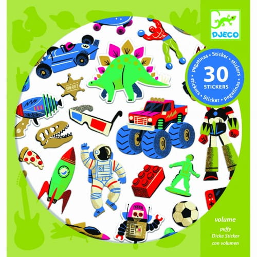 Djeco Convex Stickers Retro Toys
