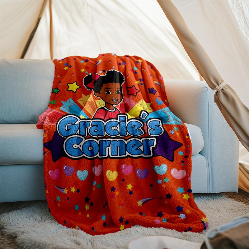 Gracie's Corner Theme Printed Blanket,Perfect for Couch, Bed, Travel & Outdoor Use | Machine Washable, Cozy & Durable.