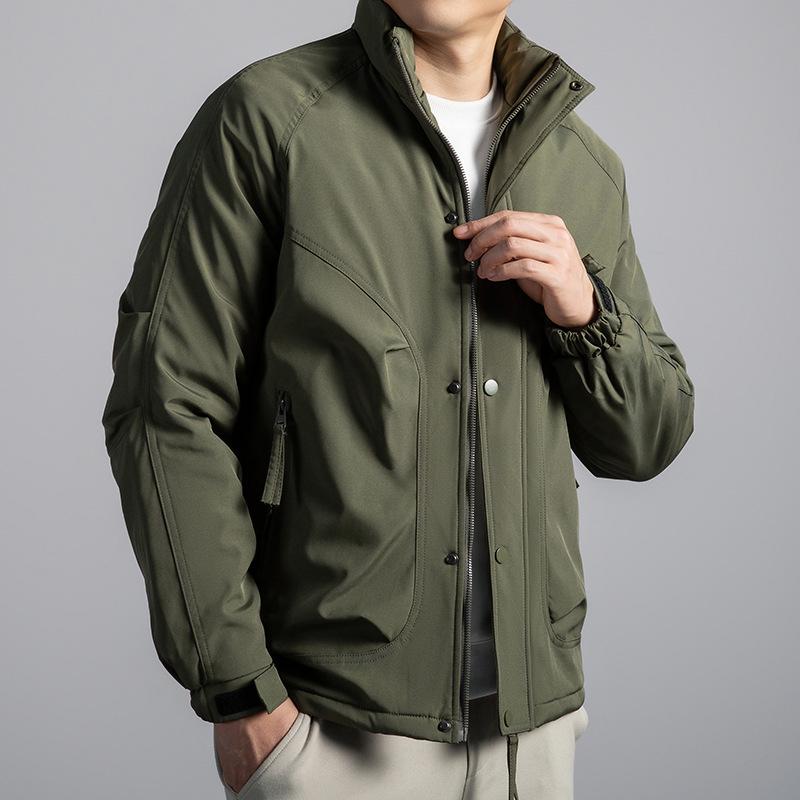 Men s Cotton-Insulated Stand Collar Jacket - 2025 Autumn/Winter Youth Fashion, Trendy and Warm Casual Outerwear. S