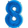 Mylar Balloon - GRABO - Number 8 - Blue - 66.04 Cm - Indoor