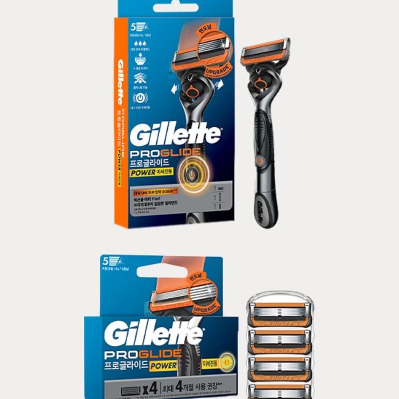 [Gillette] ProGlide Power Razor/ 3 Blades (Choose 1) ProGlide Power Razor (Device + 1 Blade)