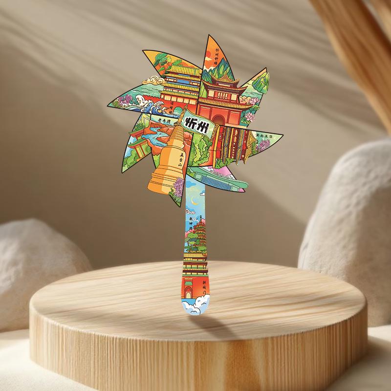 Xinzhou Wooden Magnet: Shanxi Cultural Souvenir & Decorative Sticker