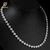 NUOYA Luxury Silver Plated Necklace for Women Four Leaf Clover Plum Blossom Design Iced Out Zircon Hip Hop Jewelry