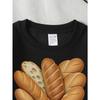Kids Crewneck Sweatshirt, Basket Bread Loaf Graphic Print,Spring Autumn Casual Sport Tops