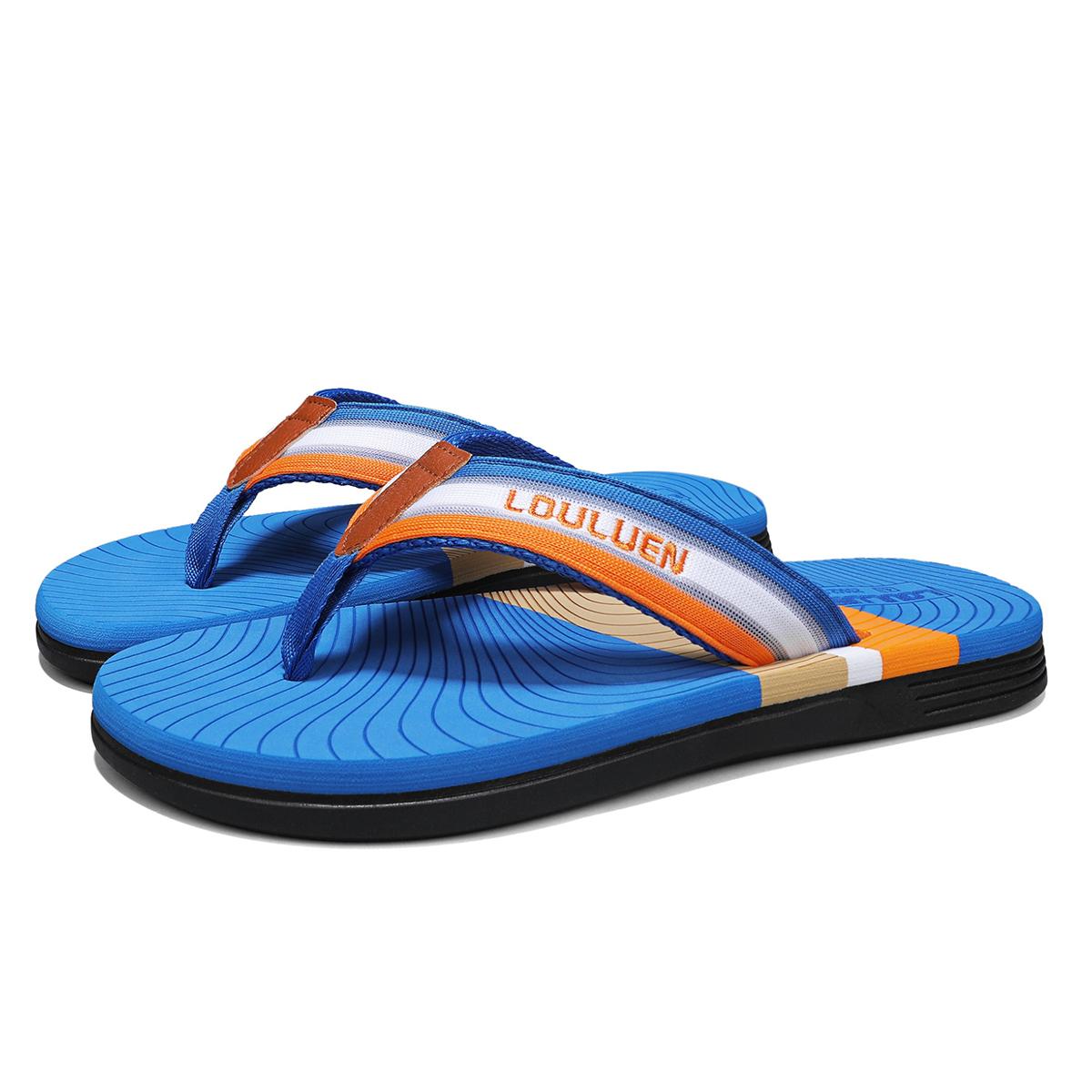 

Мужские шлепанцы в елочку с поддержкой свода стопы, удобные летние пляжные шлепанцы-вьетнамки, шлепанцы-слайды с подушечкой из йога-пены, модный тренд 2025 45 сапфир синий