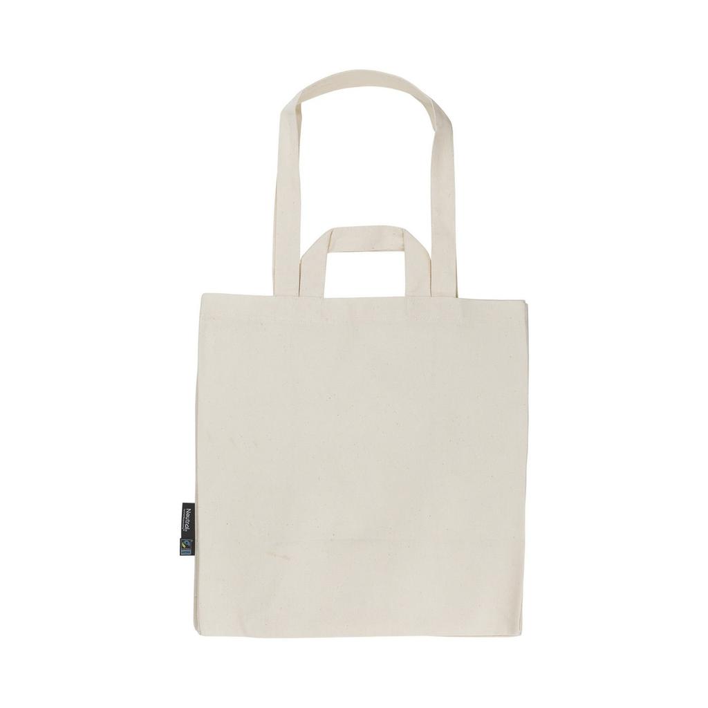 Neutral Twill Multiple Handles Shopper Bag