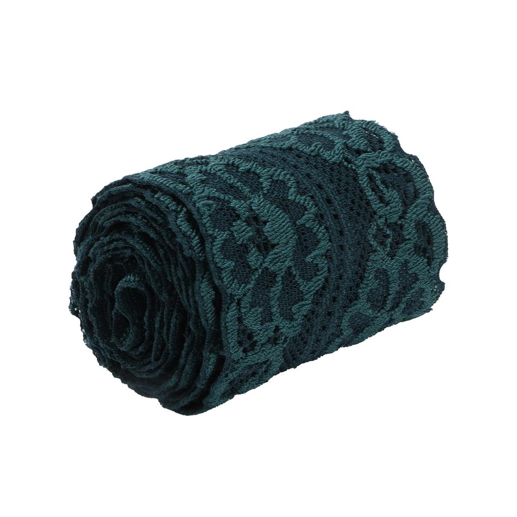 Dark Green Lace Ribbon 10 Yards 2in Wide Stretchy Elastic Comfortable Unique Lace Trim for