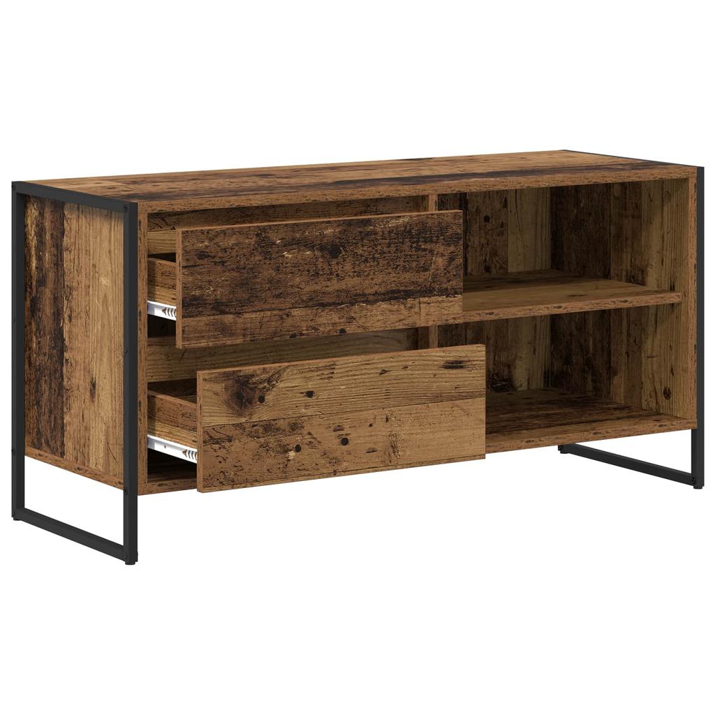 TV Stand 100 X 36 X 49.5 Cm Reclaimed Wood Engineered Wood