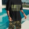 Men's T-shirt Suit Solid Color Short Sportswear Men's Summer Short Wear