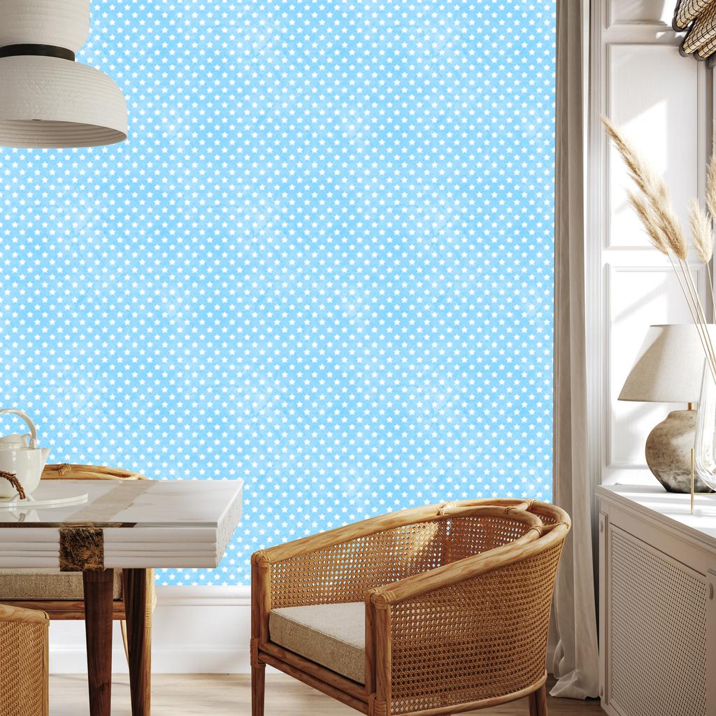 Azure Stars Wallpaper, Subtle Detail for Living Room and Bedroom 50x1000