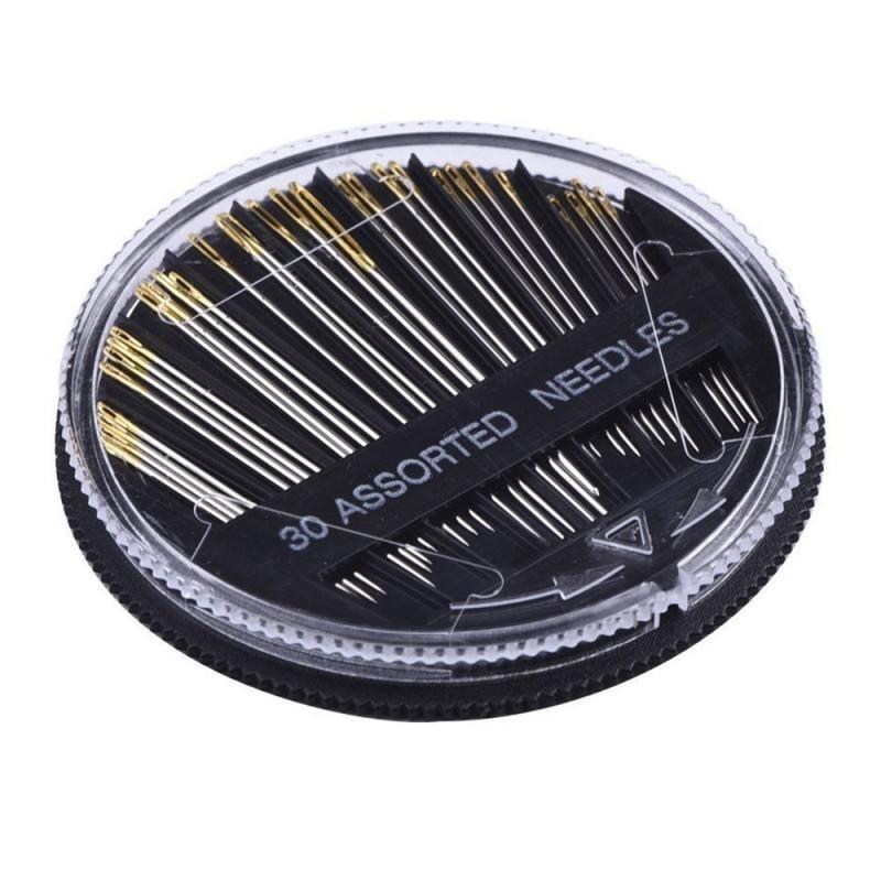 30PCS Popular Assorted Hand Sewing Needles Embroidery Mending Craft Quilt Sew Case Suitable for Leather Denim Silk Canvas Cotton