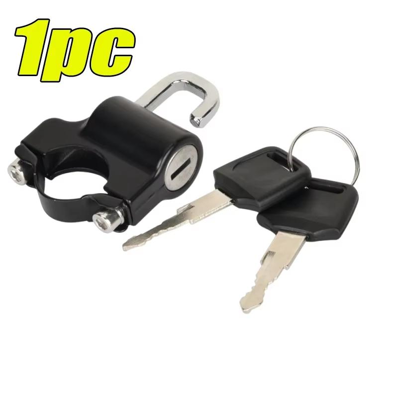 

1/2set Neutral Helmet Lock Electric Vehicle Fixed Anti-theft Safety Artifact Battery Motorcycle Wire Rope Hat Lock Hook Lock чорний