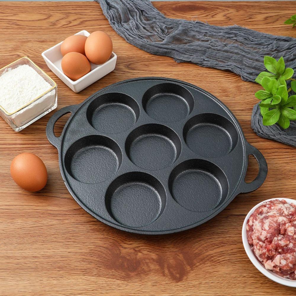 Non-Stick Fried Eggs Pot Efficient Kitchen Frying Pan Cookware 7 Hole Omelette Pan  Commercial