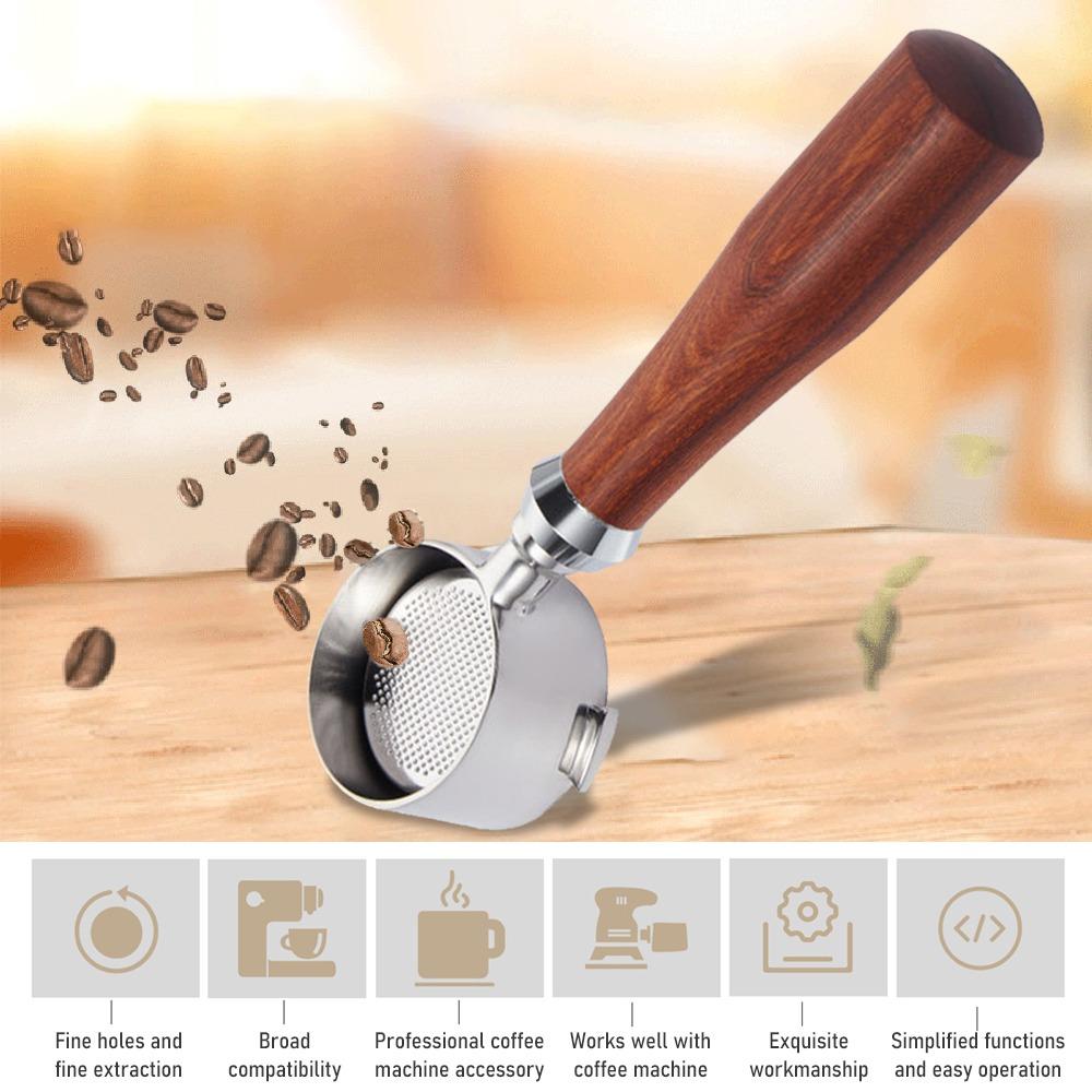 With 2 Filter Baskets Bottomless Filter Holder 3-Ear Design Espresso Filter Holder  Coffee Brewing