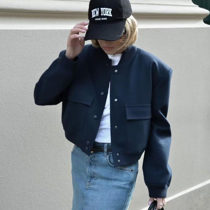 Dames Oversized Jas met Opstaande Kraag en Grote Zakken Lichtgewicht Casual Bovenkleding Herfst 11 Kleuren