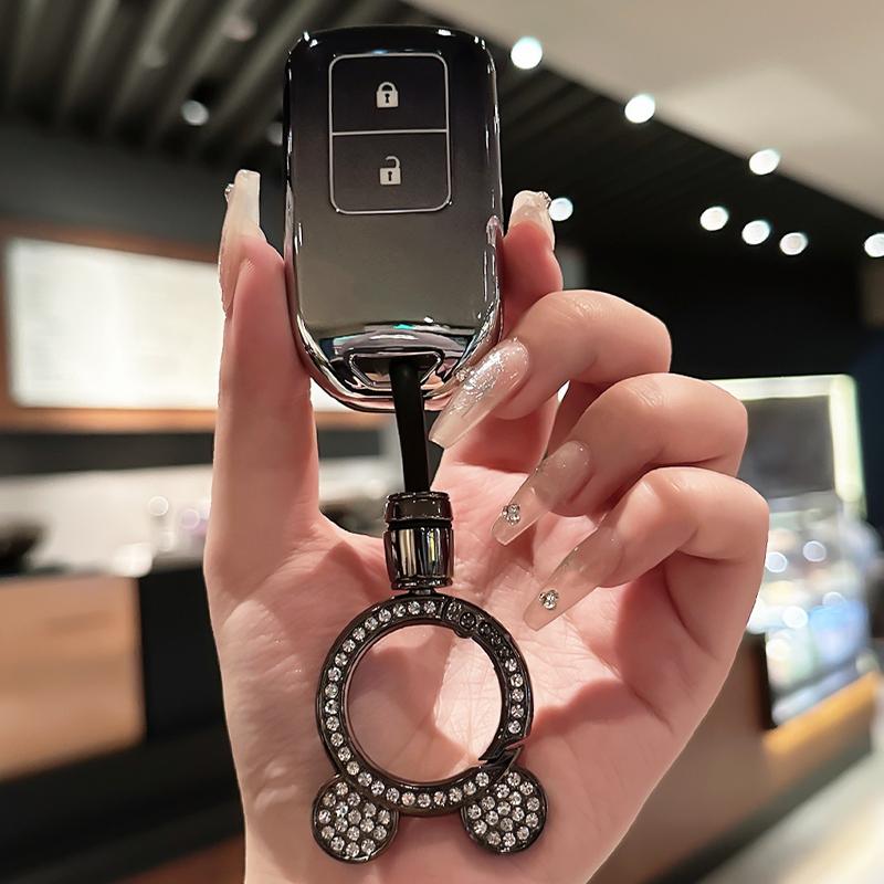 FVE1 Fashion TPU Car Remote Key Case Cover Protective Shell Styling Accessories Holder For Honda Vezel City Civic Jazz BRV BR-V HRV