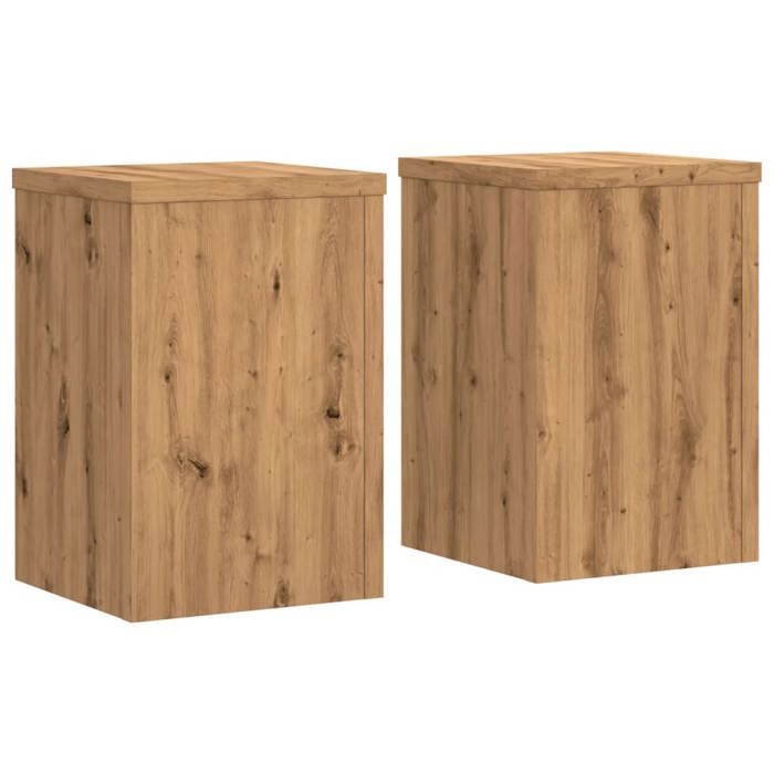VidaXL Supports pour plantes 2 pcs chêne artisanal bois d'ingénierie, support de fleurs, support de pot, support pour 852905