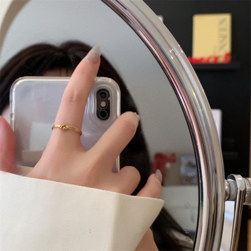 Gold-Plated Minimalist Concentric Knot Ring