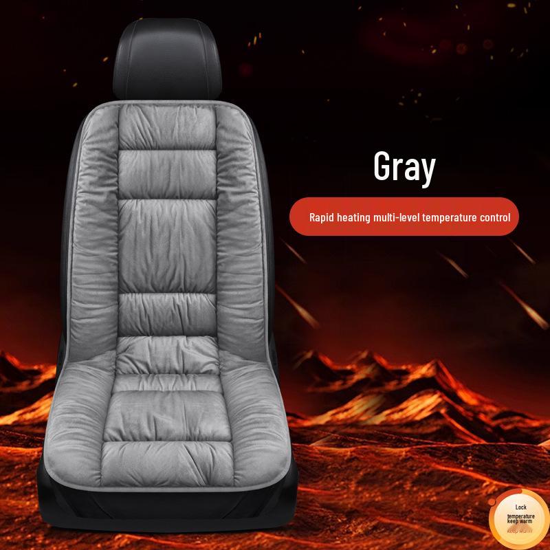 Heated Graphene Car Seat Cushion - Thick Plush Non-slip Warm Winter Backrest