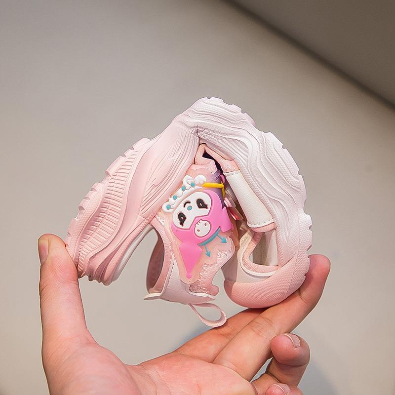 Children's Closed-Toe Sandals Stylish Kuromi Pattern Princess Shoes for Girls, Toddler & Youth Sport Sandals, Student Footwear