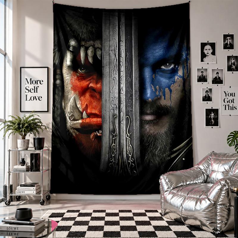 Wall TapestryWorld of Warcraft Art Hanging Cloth Decorative Background Cover for Room Decoration