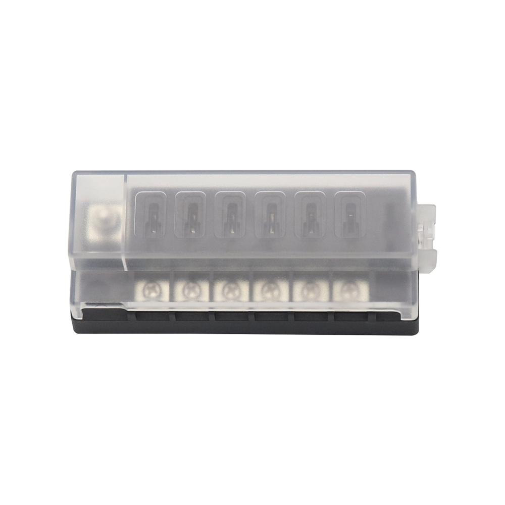 6-Way Compact Fuse Box with Single Input and 6 Outputs