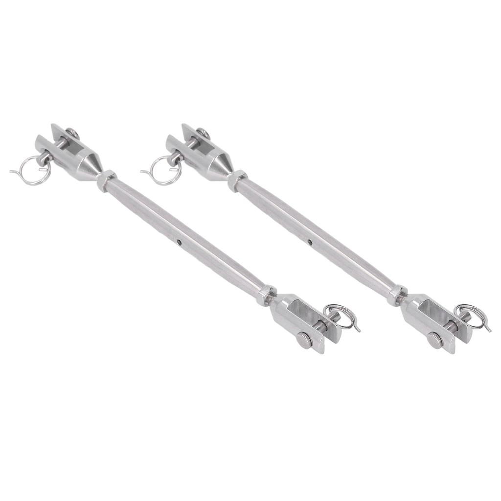 2 Stück Spannschloss Gabel-Gabel Edelstahl Hakenverbinder Befestigungselement für Marine M4