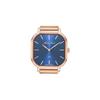 Mathey-Tissot Monsoon Square Rose Gold Tone Stainless Steel Blue Dial Quartz D7917PBU Women's Watch