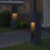 Solar LED Path Light 2 Pcs Anthracite Cold Rolled Steel
