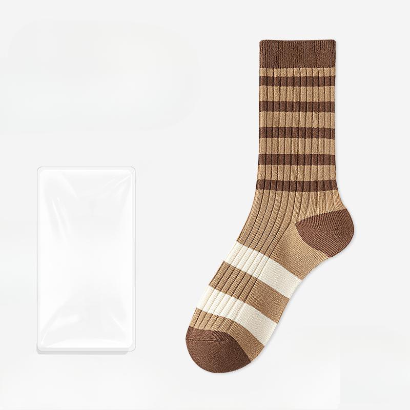 Female Spring and Autumn Pure Cotton Sweat Absorbing Deodorant Breathable Anti Pilling In The Tube Stack Socks
