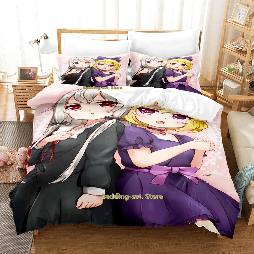 Tonari No Kyuuketsuki-san Zestaw Pościeli Pojedynczy Bliźniak Pełny Queen King Size Zestaw na Łóżko Dorosły Dziecko Sypialnia Zestawy Poszewek na Kołdrę Anime Łóżko
