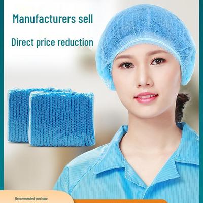 Disposable Breathable Hairnet Cap - Non-Woven Dustproof Mesh for Kitchen & Catering