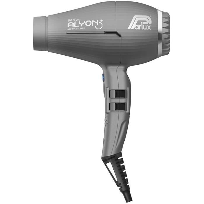 Sèche-cheveux - PARLUX - Alyon - Débit d'air 84 m3/h - Ioniseur d'air - 2250 W - Gris
