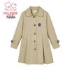 FLOOMY Girls' British Style Single-Breasted Trench Coat