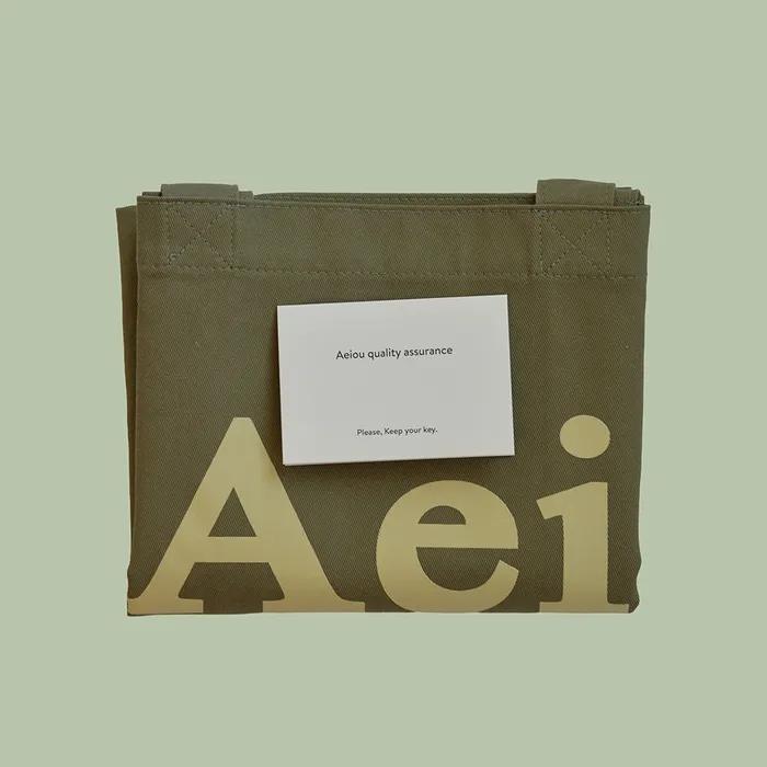 Aeiou Logo Bag (Cotton 100%) Vanilla Khaki