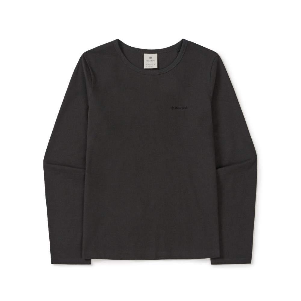 SNOWPEAK Ribbed Women's Long-Sleeve T-Shirt Charcoal (S26SWFTL39)