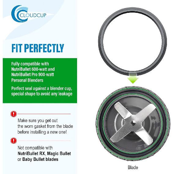 Gasket Replacement Rubber Ring Seal Rings Gaskets Part for Nutribullet Replacement Parts Accessories Blender 900 Series 600W and 900W