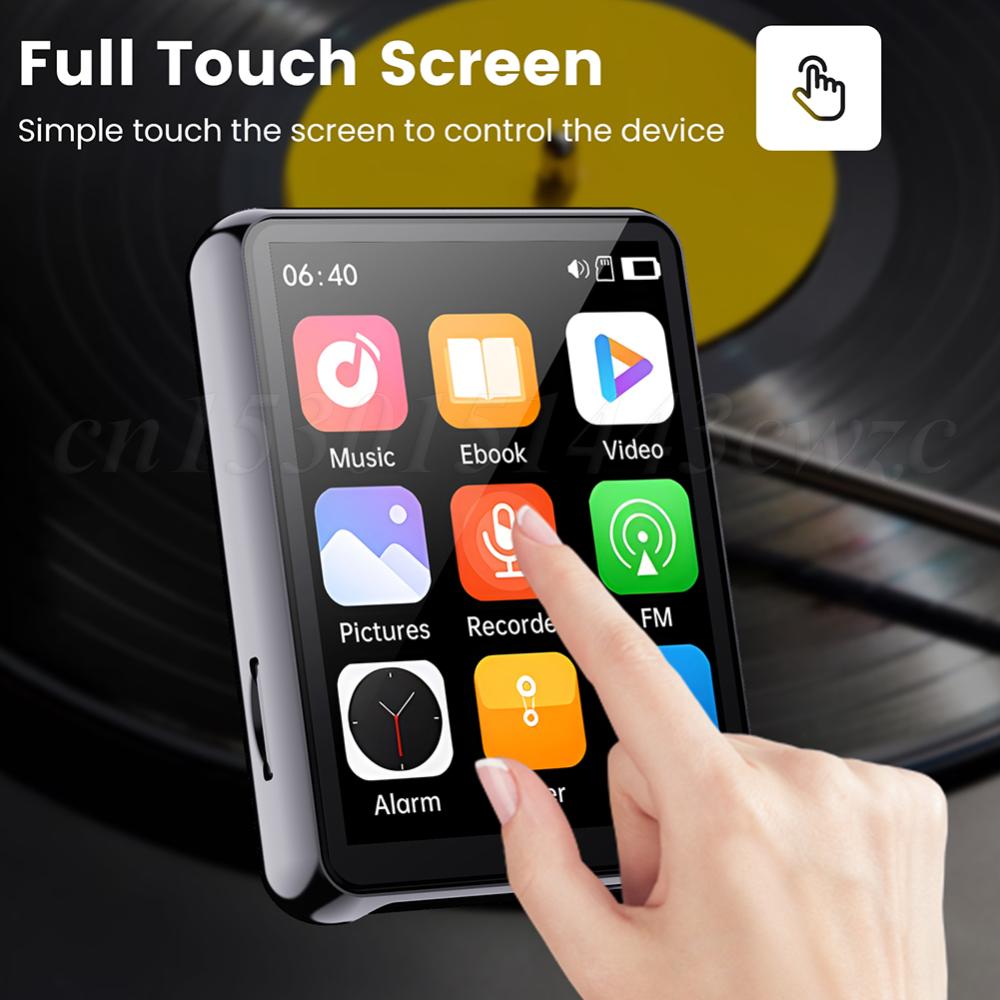 HiFi MP3 Player Music Speaker Full Touch Screen Student Walkman Bluetooth 5.3 MP3 Music Player with Speaker/FM Radio/Recording