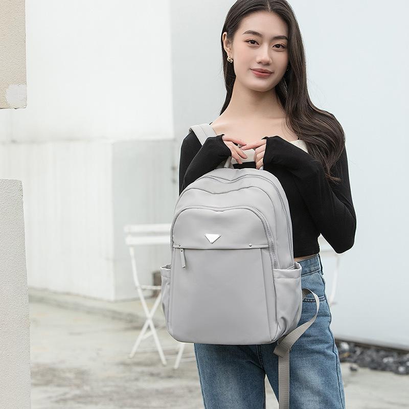 New Oxford Cloth Bag, Women's Waterproof Backpack, 14 Inch Computer Bag, Large Capacity, Simple and Versatile, High-end Feel Bag