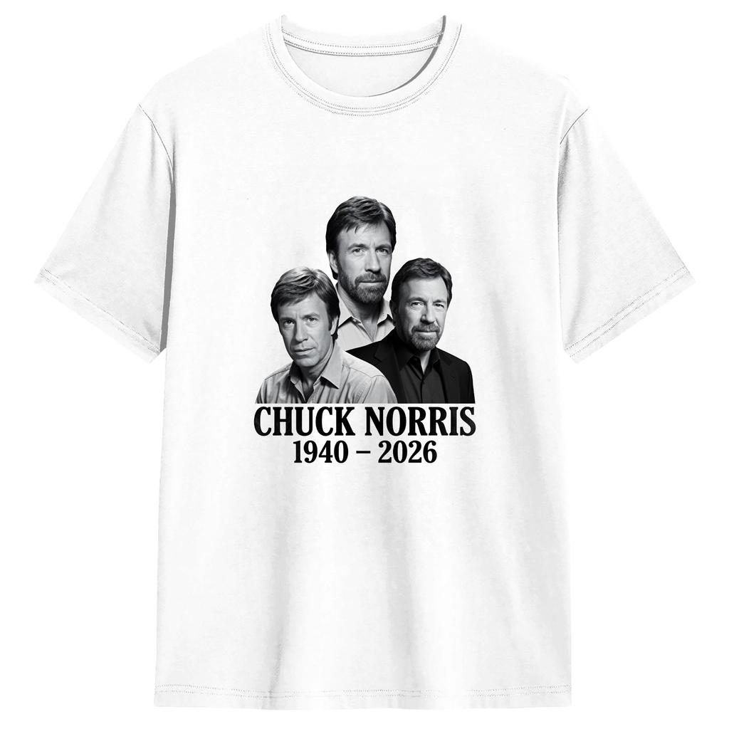 Chuck Norris T Shirt Harajuku T Shirts ShortSleeved Vintage Tshirt Summer Cotton Oversized Top Tees