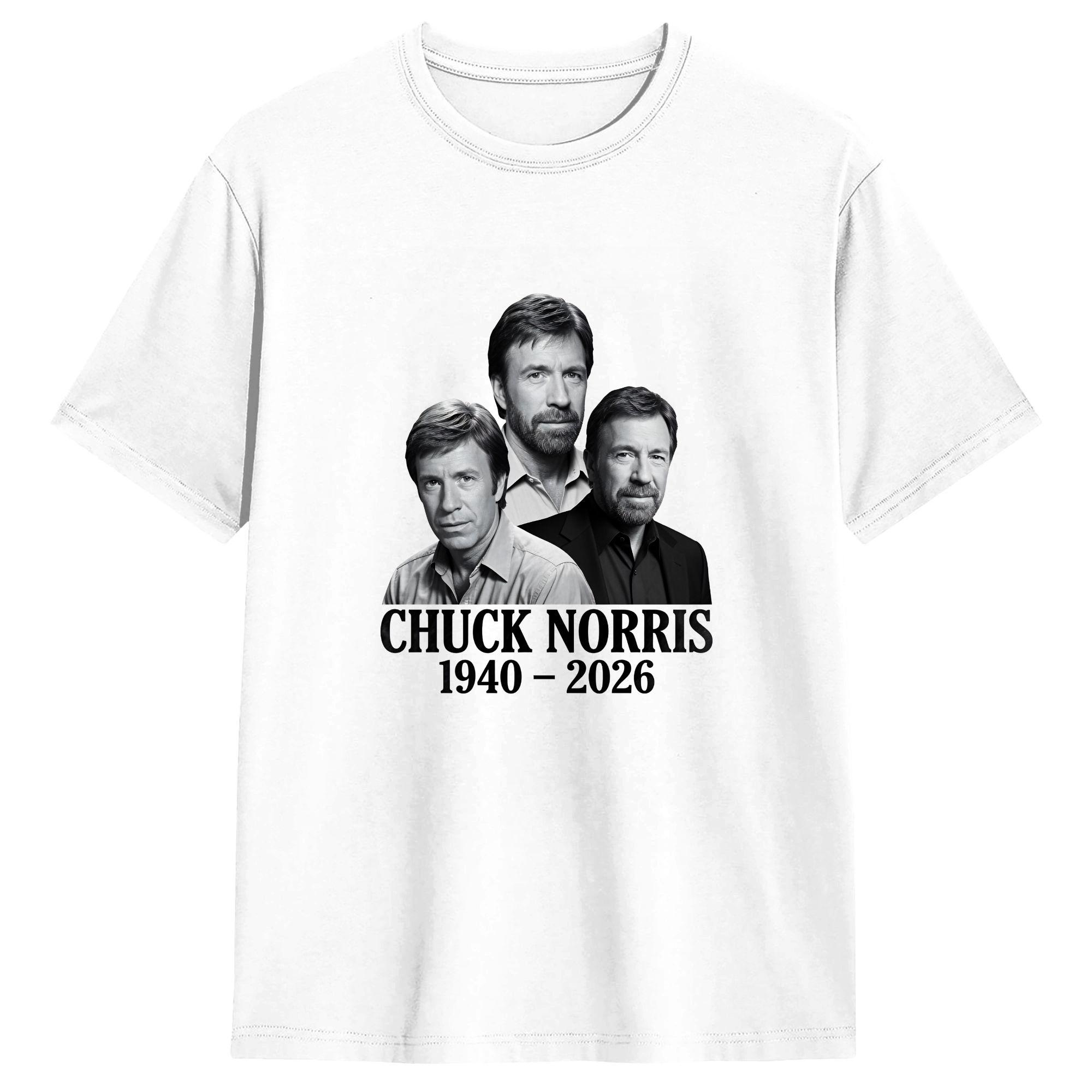 Harajuku T Shirt Summer Chuck Norris Novelty T Shirts Pure Cotton Tshirt for Unisexs Y2K Classic Short Sleeve Tops S