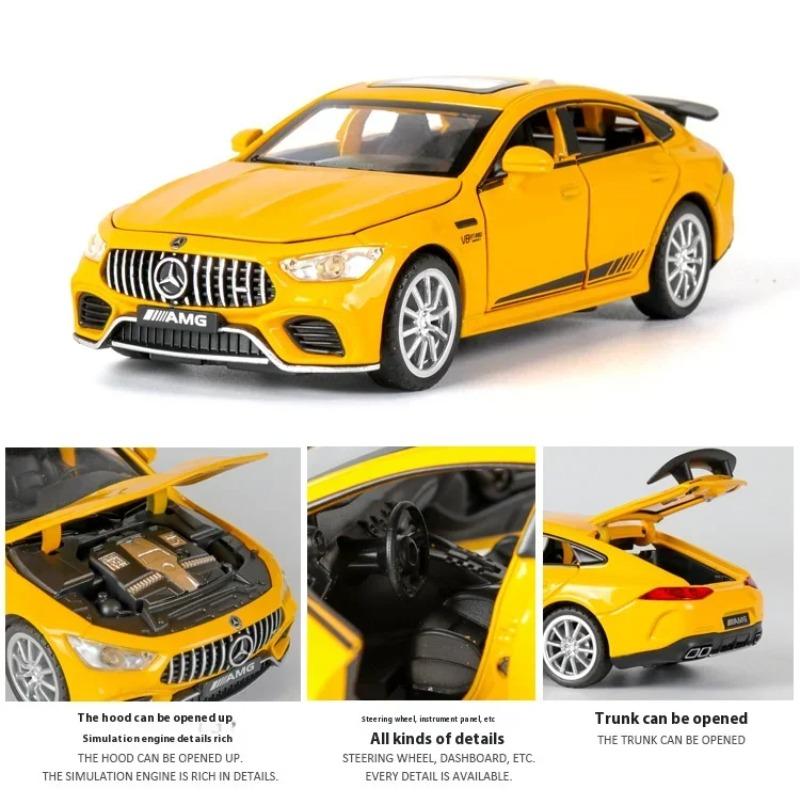 1/32 Mercedes Benz AMG GT63 Sportwagen Legierung Diecast Automodell Sound Licht Rückzug Spielzeug Ornamente Geschenk für Kinder Sammeln