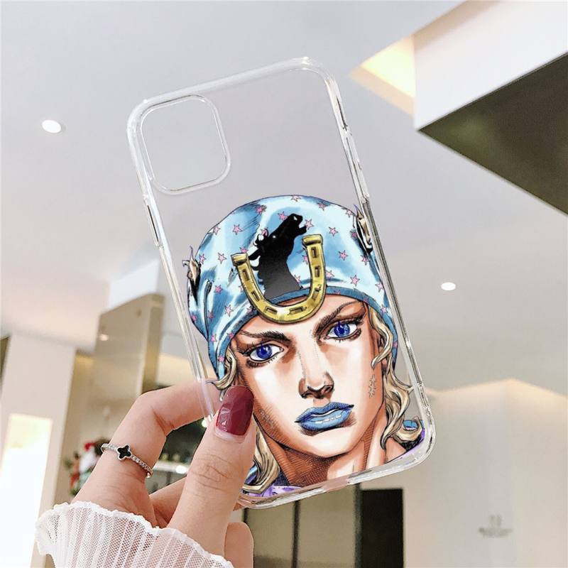 JoJos Bizarre Adventure Anime Phone Case For Xiaomi10T 11 Note10 Redmi7 8 9 S Pro K40 Poco3 Transparent Shell