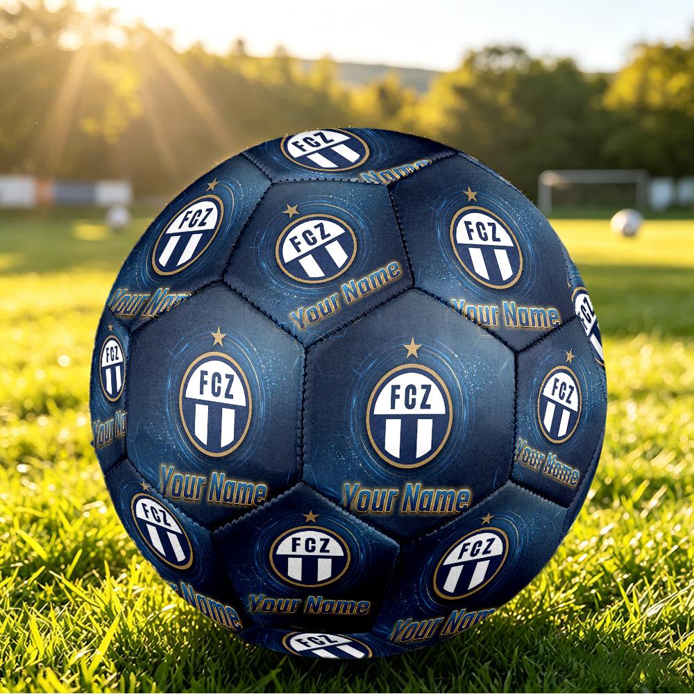 Personalized Size 5 Football FC Zürich Pattern Outdoor Game Sports Ball Gift