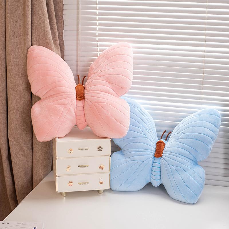 Cuscino Peluche a Forma di Farfalla Rosa Giocattolo Morbido per Bambine