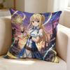 Adventure Anime F-Fairy T-Tail  Square Double-Sided printed Pillow Case Bedroom Bedside Pillow Sofa Cushion Cover