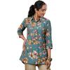 Libas Women's Printed A-Line Kurtis (37080_Blue