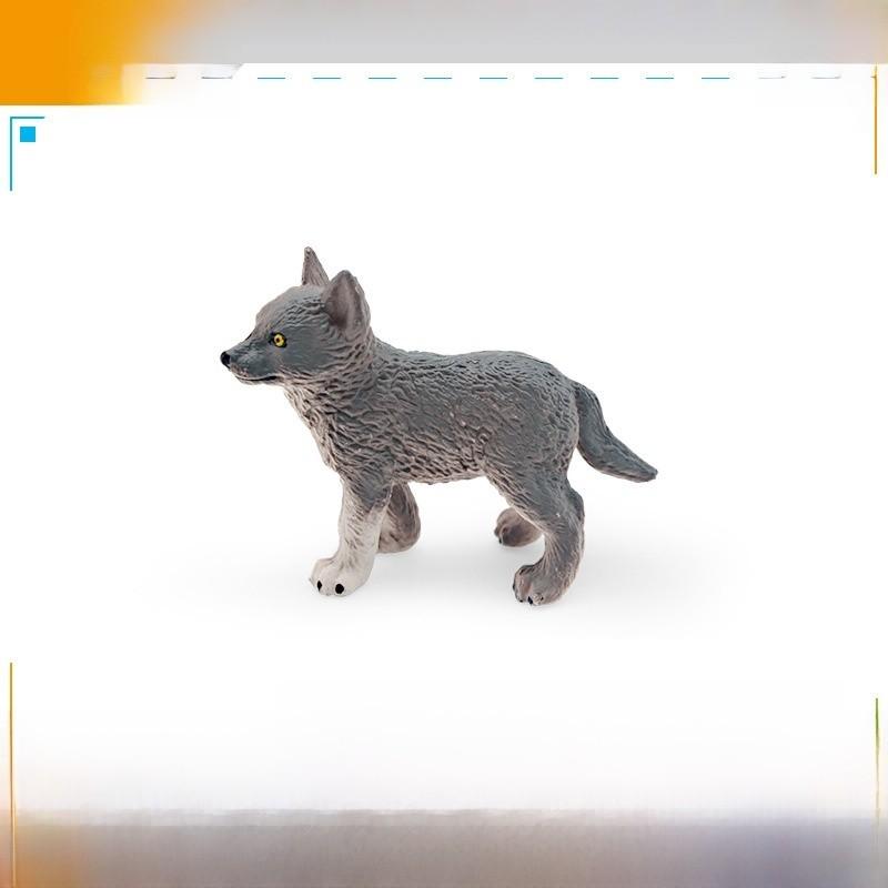 Wild Animal Pvc Gray Wolf Model With Realistic Design For Childrens Educational Play