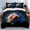 Sports-Themed Splashes Football Gear  kid's and adults' bedroom decor, Exquisite three-piece bedding set gift
